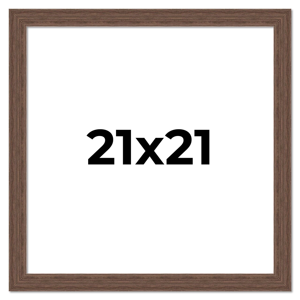21x21 Wide Barnwood Picture Frame with UV-Resistant Acrylic & Acid Free Backing, Available in 6 Paint Finishes - Grey, Brown, White, and Black